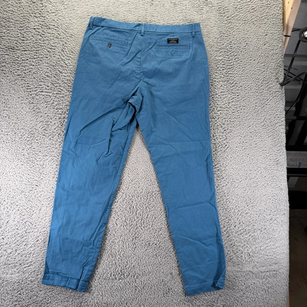 Banana Republic Mason Pant Mens 36x32 Blue Cotton Chino Preppy Business Stretch